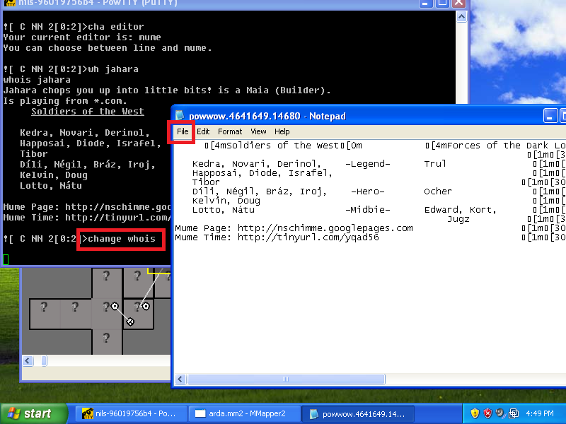 Notepad opening for local editing